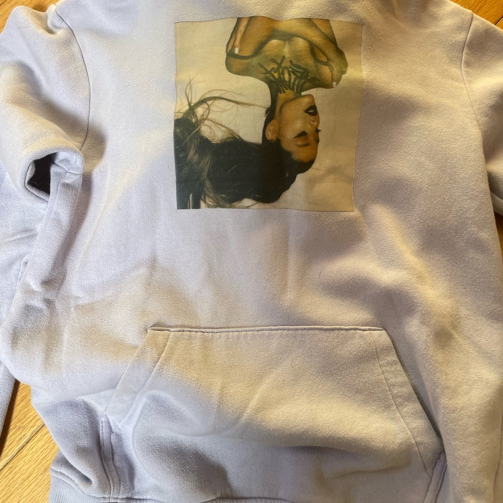 Ariana Grande lavender Sweatshirt with Statement Print